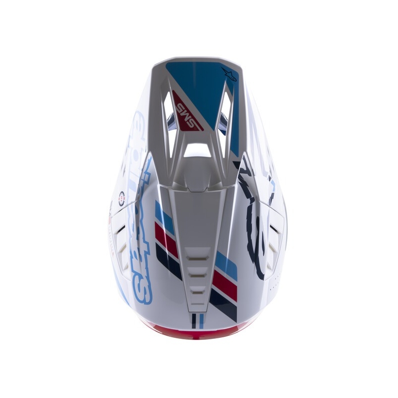 Alpinestars S-M5 Action motocross kaciga bijela-plava-crna-tamno crvena