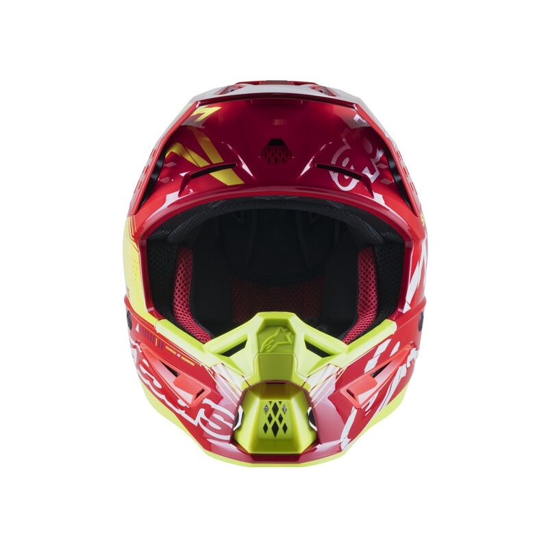 Alpinestars S-M5 Action motocross kaciga crveno-fluo žuto-bijelo plava