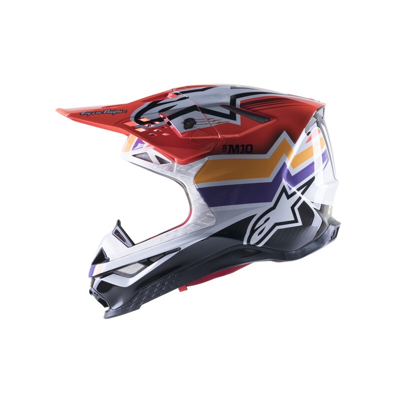 Alpinestars Supertech S-M10 Motocross kaciga Troy Lee Designs Edition Orange-Yellow-Purple-White Black