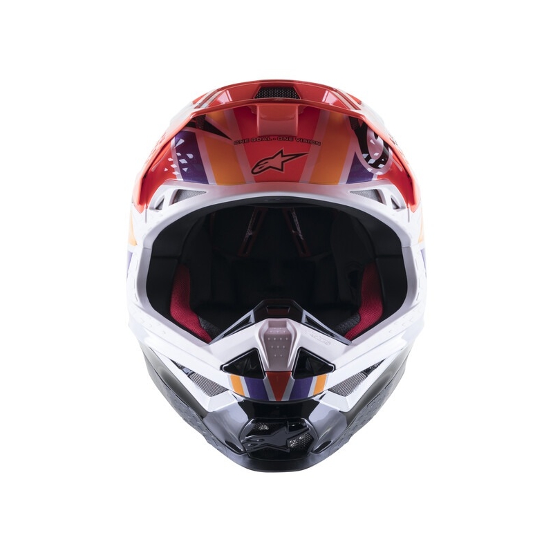 Alpinestars Supertech S-M10 Motocross kaciga Troy Lee Designs Edition Orange-Yellow-Purple-White Black