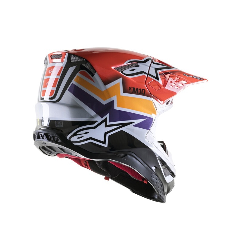 Alpinestars Supertech S-M10 Motocross kaciga Troy Lee Designs Edition Orange-Yellow-Purple-White Black