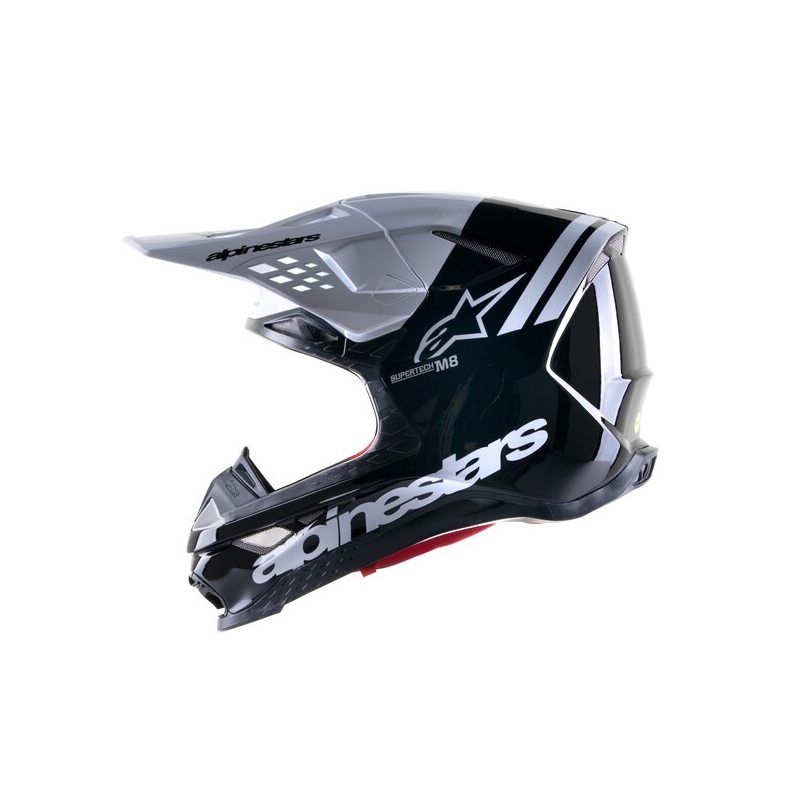 Alpinestars Supertech S-M8 Radium 2 kaciga za motocross crno-bijela