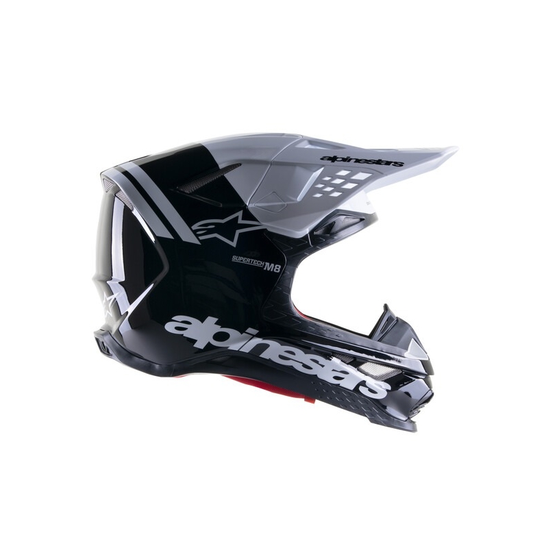 Alpinestars Supertech S-M8 Radium 2 kaciga za motocross crno-bijela