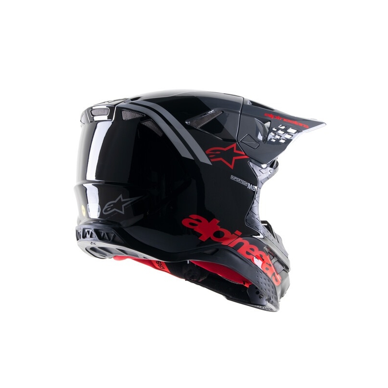 Alpinestars Supertech S-M8 Radium 2 kaciga za motocross crno-sivo-crvena