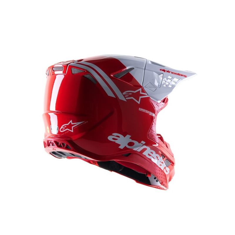 Motocross kaciga Alpinestars Supertech S-M8 Radium 2 crveno-bijela
