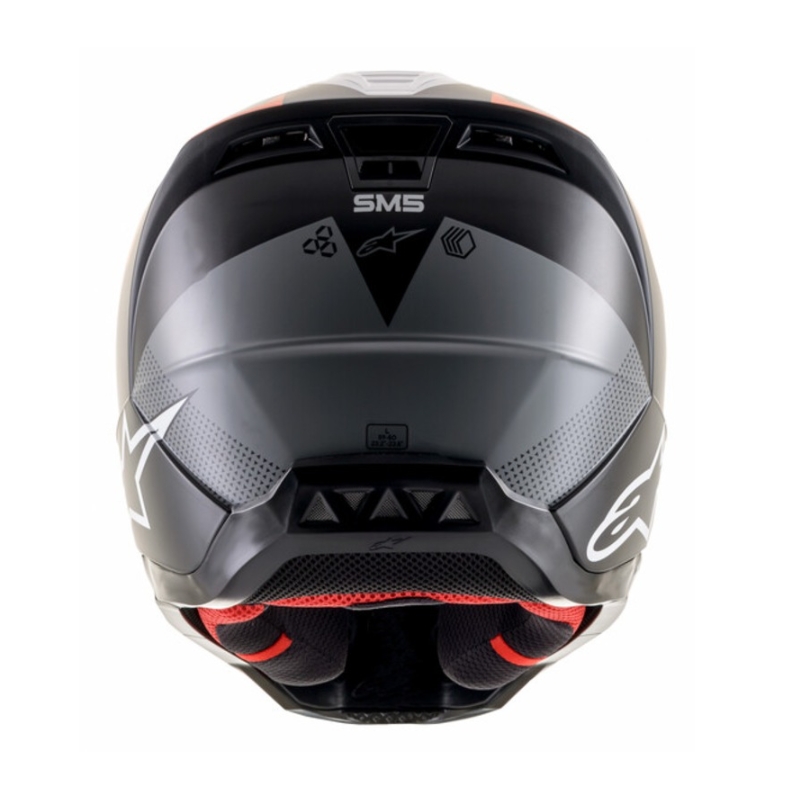 Motocross kaciga Alpinestars S-M5 Rayon crno-bijela-fluo narančasta mat