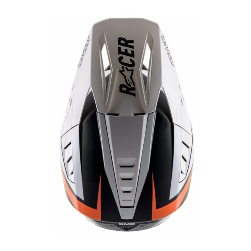 Motocross kaciga Alpinestars S-M5 Rayon crno-bijela-fluo narančasta mat