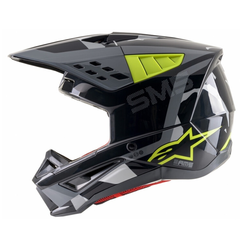 Alpinestars S-M5 Rover kaciga za motocross antracit-fluo žuto-kamuflažna siva
