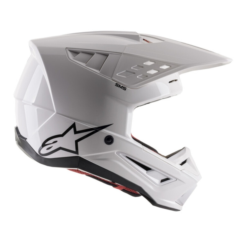Alpinestars S-M5 Čvrsta bijela sjajna kaciga za motocross