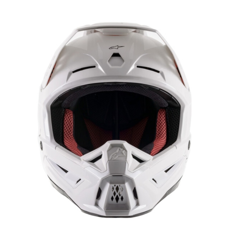 Alpinestars S-M5 Čvrsta bijela sjajna kaciga za motocross