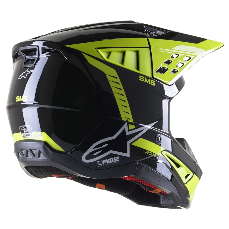 Alpinestars S-M5 Beam motocross kaciga crna-antracit-fluo žuta sjajna