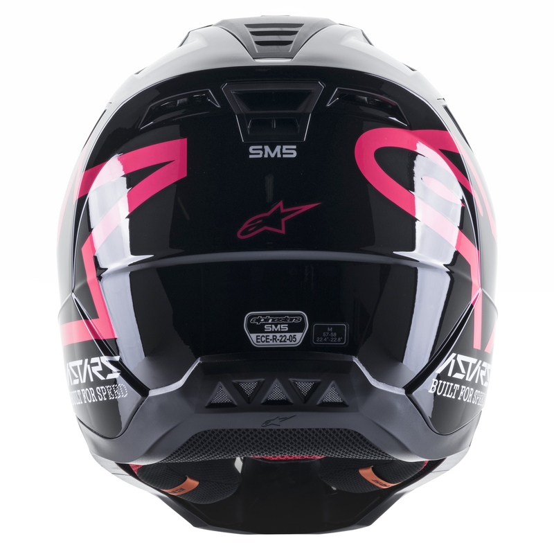 Alpinestars S-M5 Compass motokros kaciga crno-ružičasta