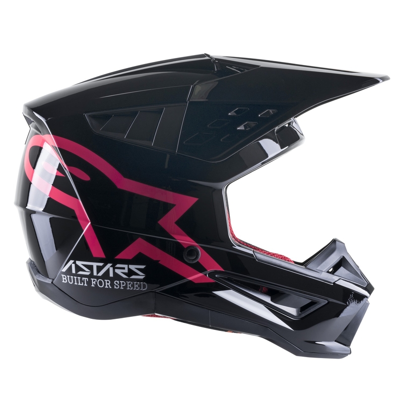 Alpinestars S-M5 Compass motokros kaciga crno-ružičasta