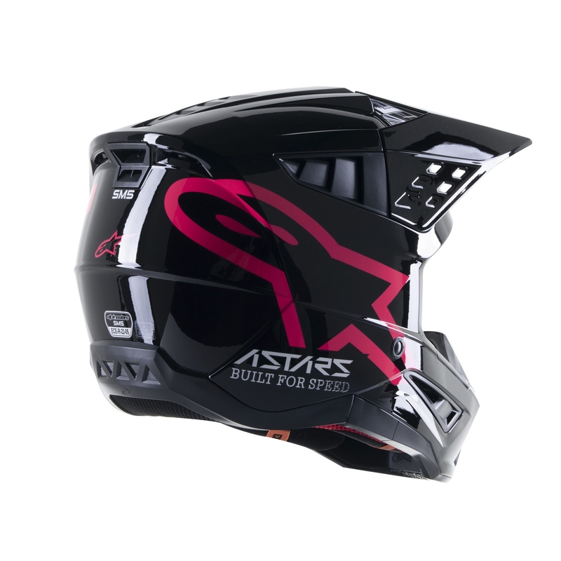 Alpinestars S-M5 Compass motokros kaciga crno-ružičasta