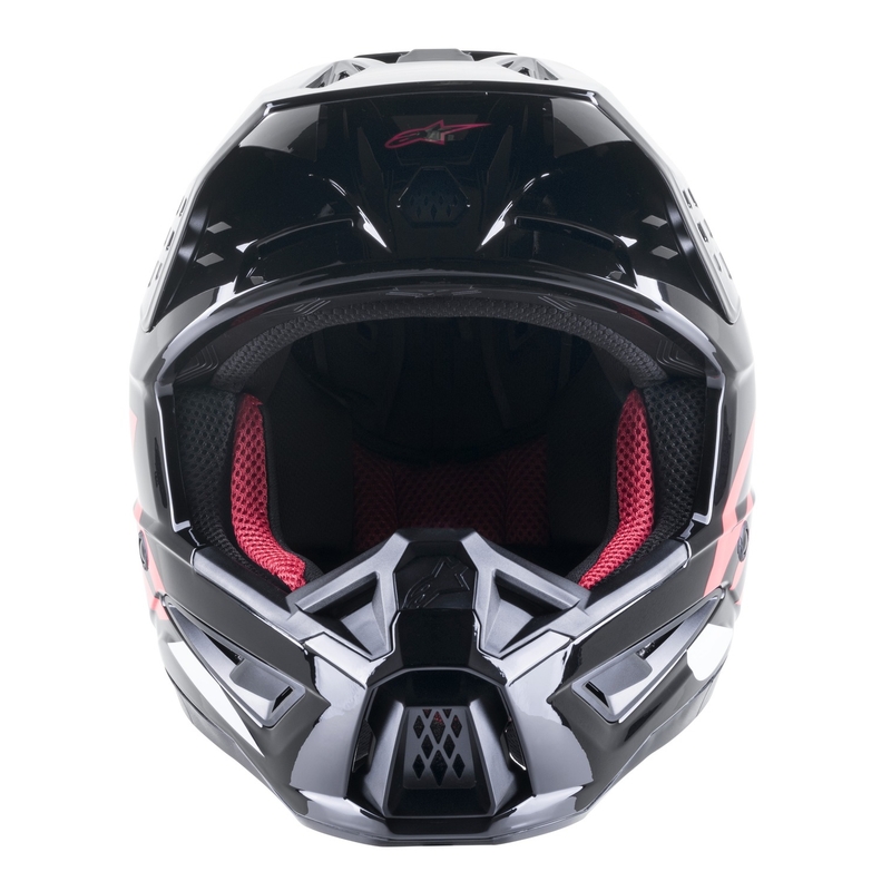 Alpinestars S-M5 Compass motokros kaciga crno-ružičasta