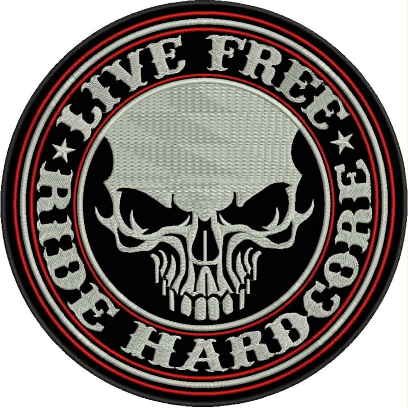Živite besplatno - Ride hardcore patch s crvenim detaljima