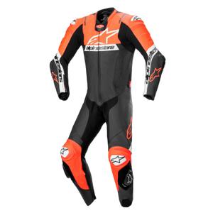 Alpinestars Missile 2 Ward kožno motociklističko odijelo crno-fluo crveno-bijelo