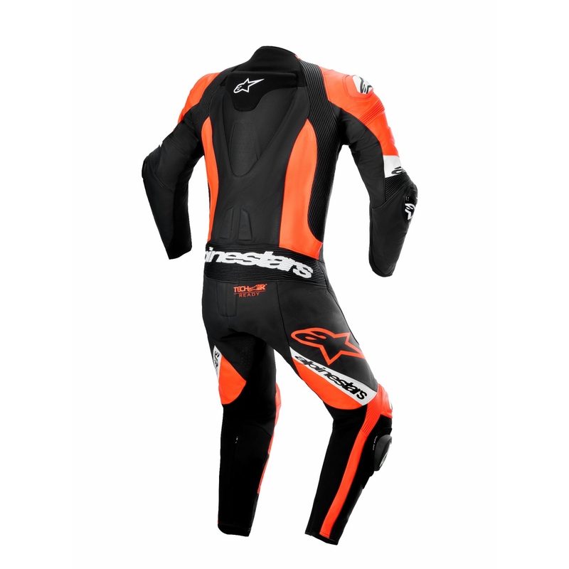 Alpinestars Missile 2 Ward kožno motociklističko odijelo crno-fluo crveno-bijelo