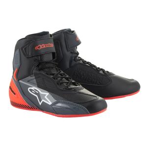 Alpinestars Faster-3 motorističke čizme crno-sive-fluo crvene