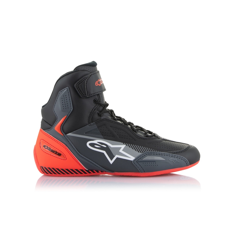 Alpinestars Faster-3 motorističke čizme crno-sive-fluo crvene