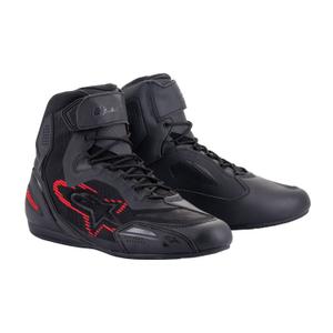 Motorističke čizme Alpinestars Faster-3 Rideknit crne-tamno sive-crvene