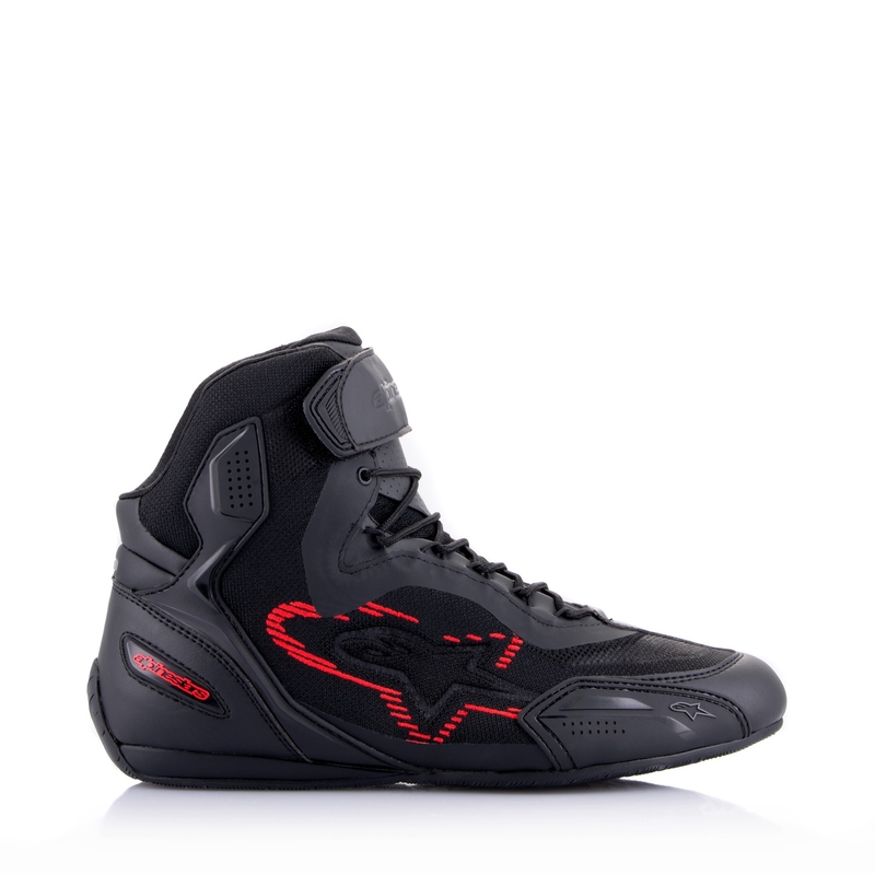 Motorističke čizme Alpinestars Faster-3 Rideknit crne-tamno sive-crvene