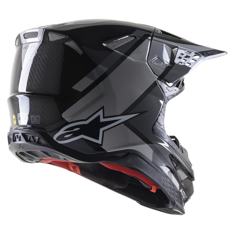 Alpinestars S-M10 Carbon Meta2 motokros kaciga crno-siva sjajna