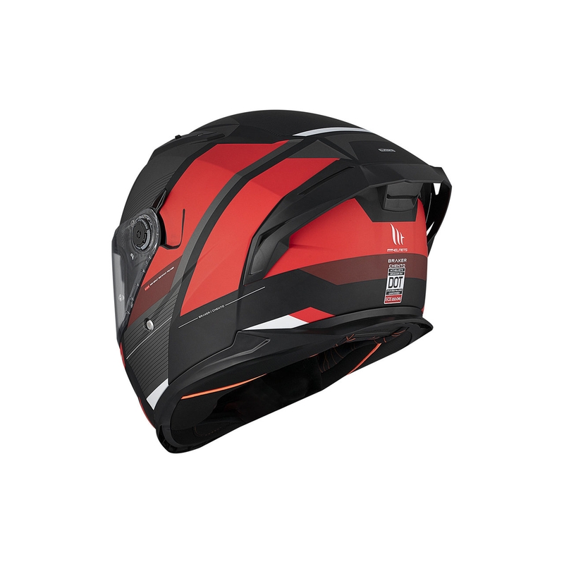 Integralna moto kaciga MT BRAKER SV Chento B5 mat crno-sivo-crvena