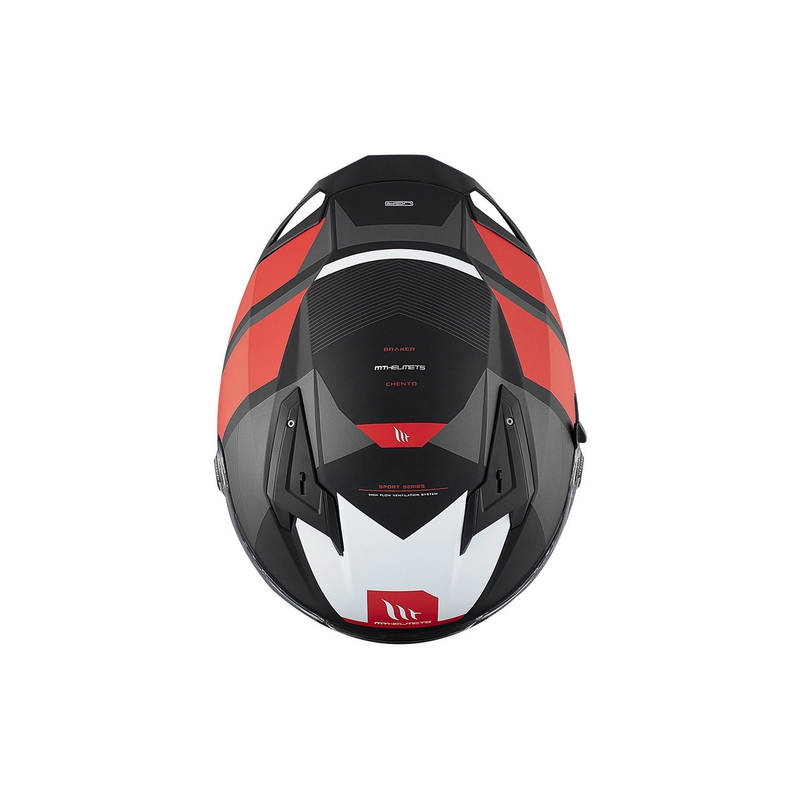 Integralna moto kaciga MT BRAKER SV Chento B5 mat crno-sivo-crvena