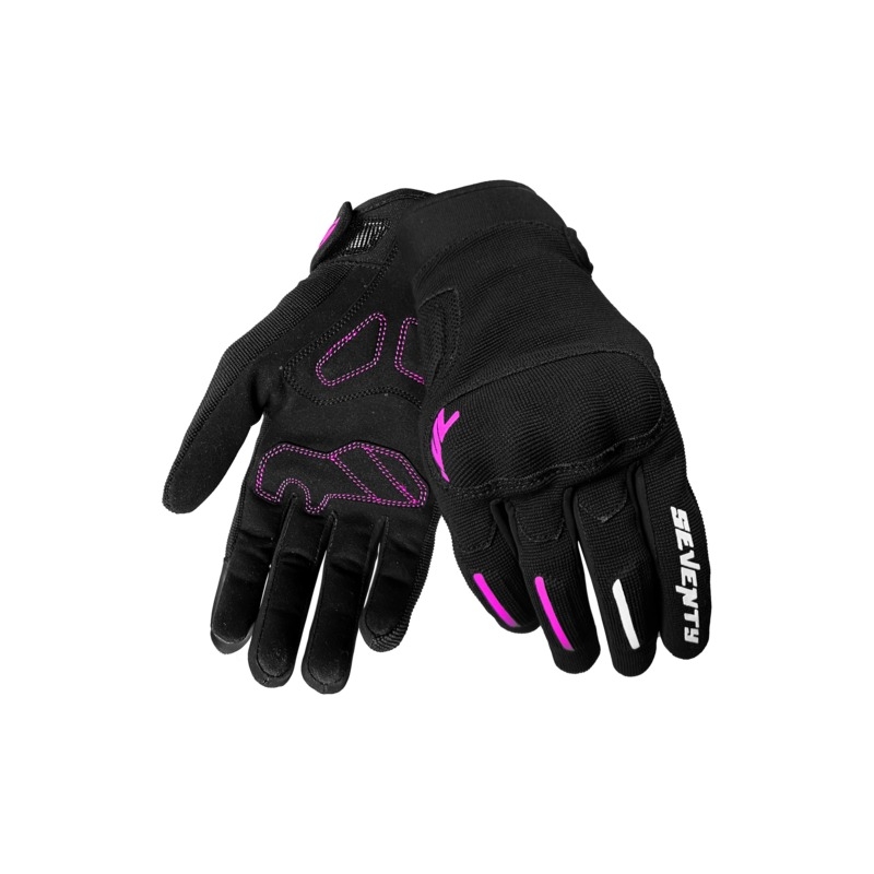 Ženske motorističke rukavice Seventy Degrees SD-C42 Asphalt crno-roze