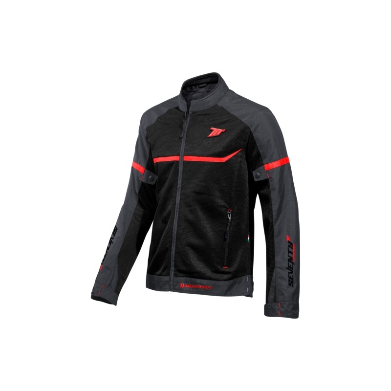 Motociklistička jakna SEVENTY DEGREES SD-JR30.1 Mojave crno-crvena
