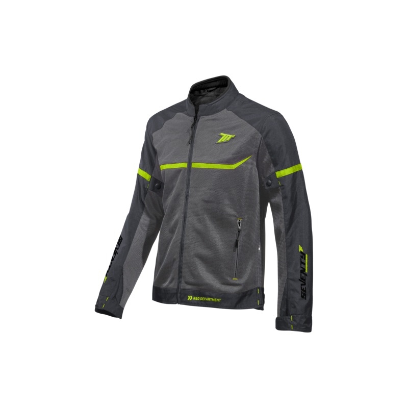 Motociklistička jakna SEVENTY DEGREES SD-JR30.1 Mojave sivo-fluo žuta