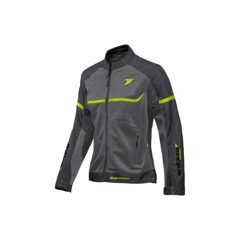 Ženska motociklistička jakna SEVENTY DEGREES SD-JR30.2 Mojave sivo-fluo žuta
