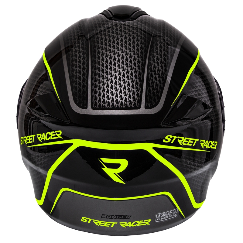 Motoristička kaciga na preklop Street Racer Ranger crno-fluo žuta - II. kvaliteta