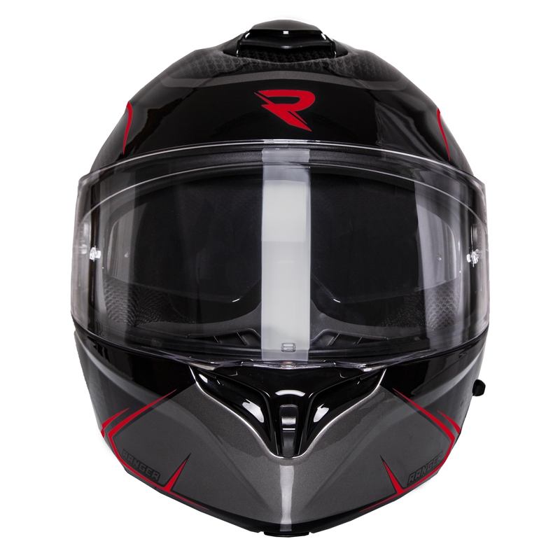 Motoristička kaciga na preklop Street Racer Ranger crno-crvena - II. kvaliteta