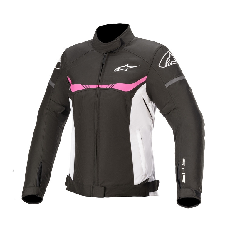 Ženska motociklistička jakna Alpinestars Stella T-SPS Waterproof crna-bijela-roza