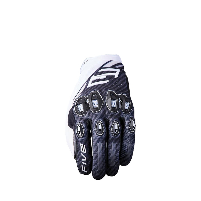 Motociklističke rukavice Five Stunt Evo2 fiber crno-bijele