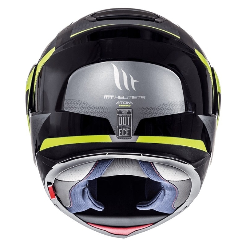 Motociklistička kaciga na preklop MT Atom Tarmac crna mat-fluo žuta rasprodaja