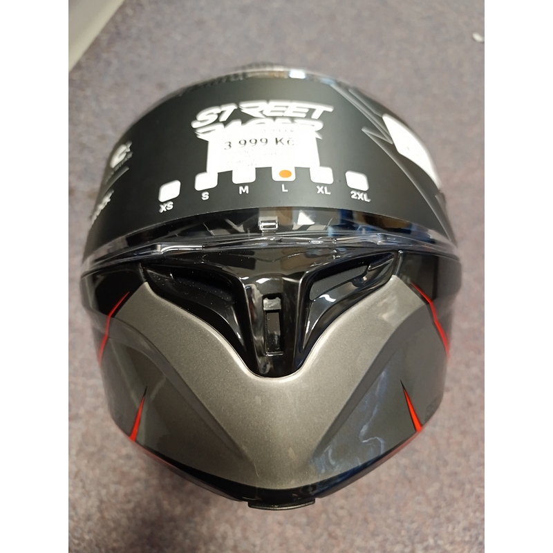 Motoristička kaciga na preklop Street Racer Ranger crno-crvena - II. kvaliteta