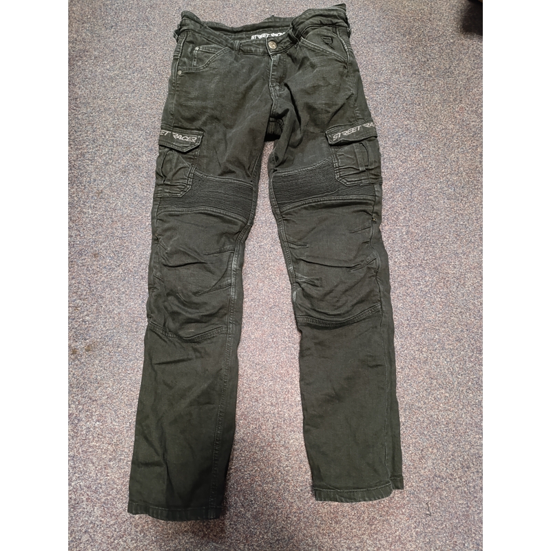 Motorističke traperice Street Racer Cargo CE crne - II. kvaliteta