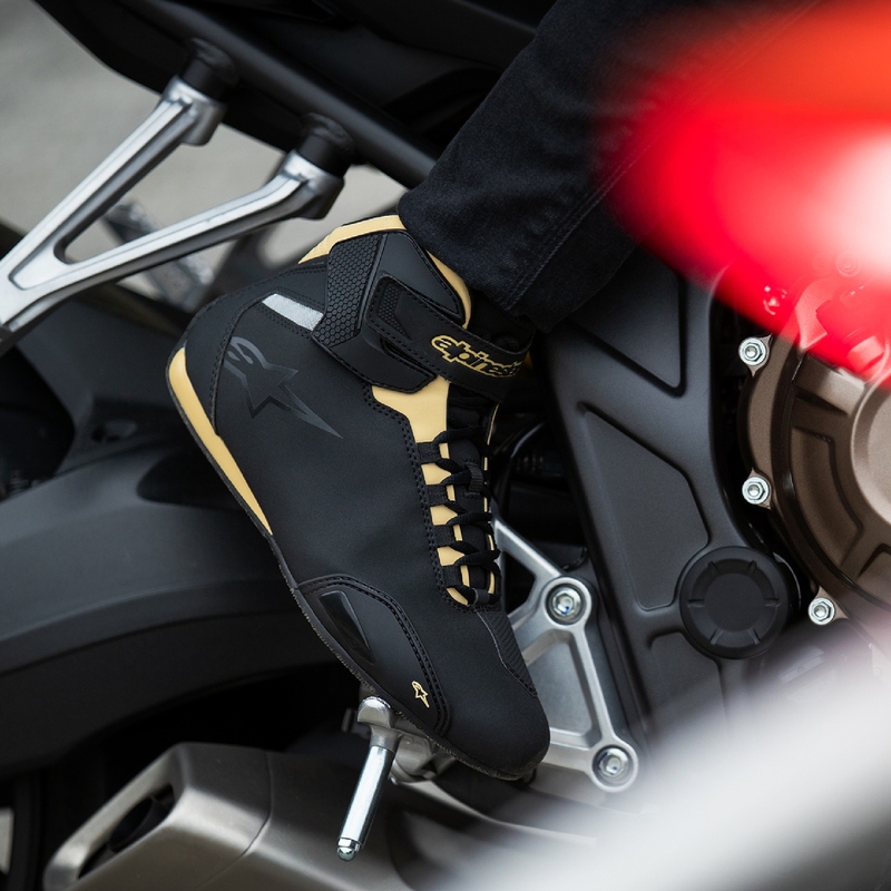 Alpinestars Stella Sektor ženske motociklističke čizme crne boje šampanjca