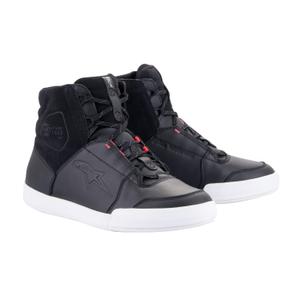 Ženske motorističke čizme Alpinestars Stella Chrome Drystar crno-bijelo-roze