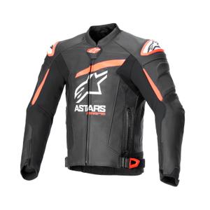 Kožna motociklistička jakna Alpinestars GP plus R 4 Airflow crno-fluo crveno-bijela