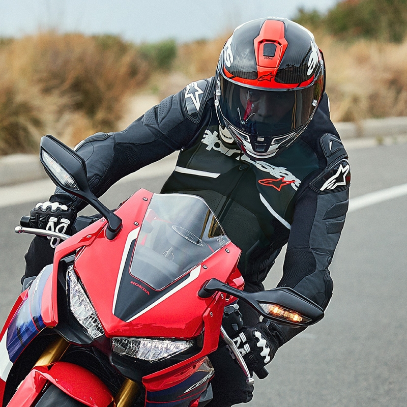 Alpinestars Atem 5 kožna motoristička jakna crno-bijela