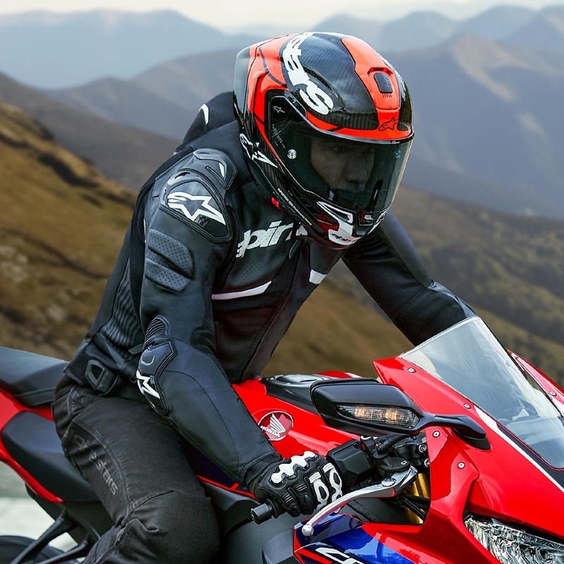 Alpinestars Atem 5 kožna motoristička jakna crno-bijela