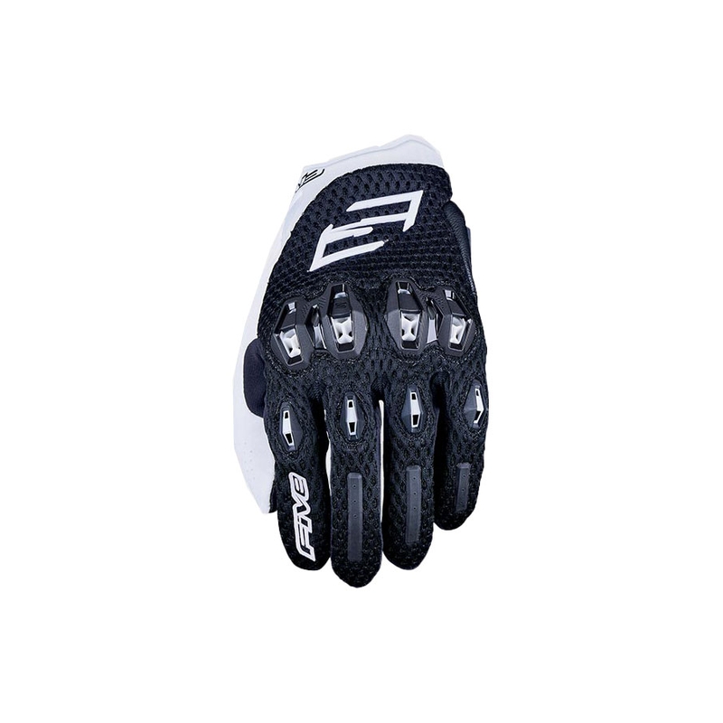 Ženske motorističke rukavice FIVE Stunt EVO 2 Airflow crno-bijele