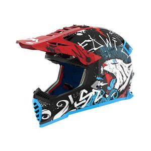Dječja kaciga za motocross LS2 MX437 Fast EVO Mini Starmaw crna