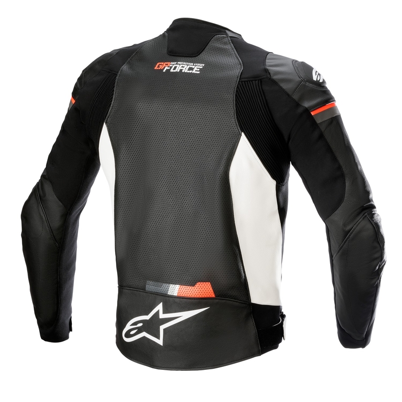 Alpinestars GP Force Airflow motociklistička kožna jakna crno-bijelo-fluo crvena
