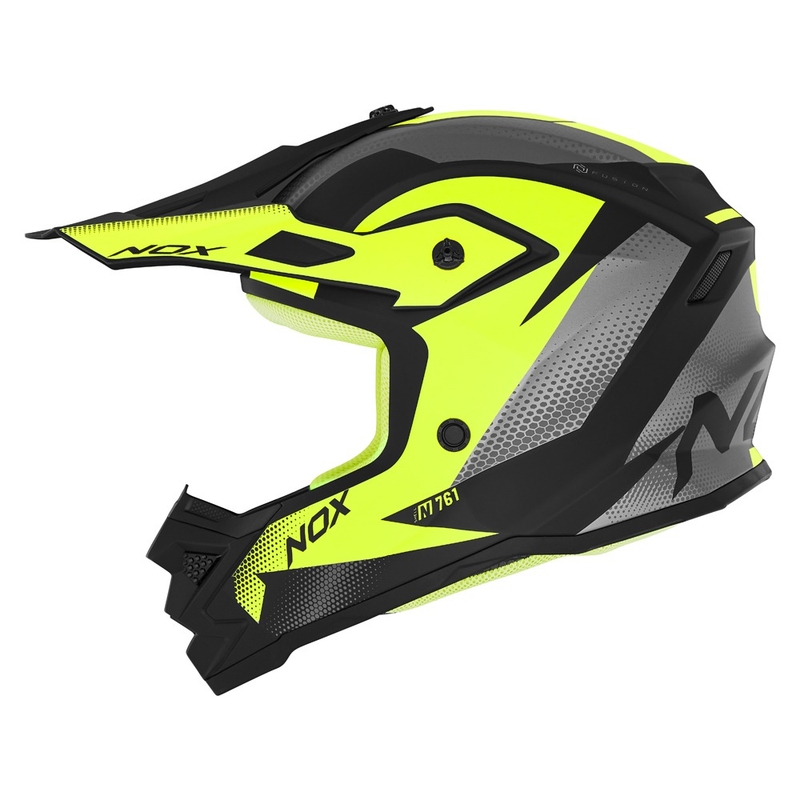 Dječja kaciga za motocross NOX N761 MX fluo žuto-crno-siva