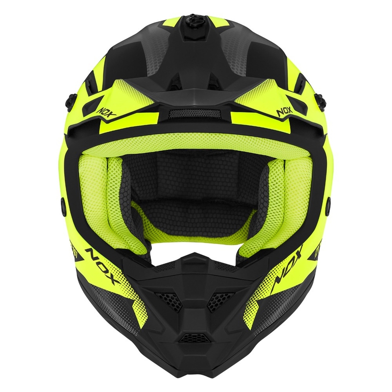 Dječja kaciga za motocross NOX N761 MX fluo žuto-crno-siva